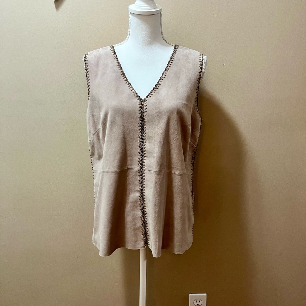 NWT Sundance Dakota Suede Leather Vest Size Large - Picture 2 of 14